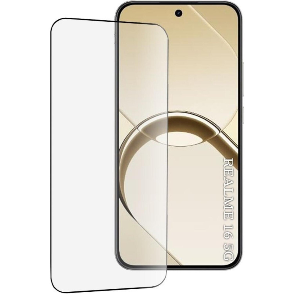 Tempered Glass Realme 16 Techsuit 111D Full Glue Full Face Αντιχαρακτικό Γυαλί Προστασίας Οθόνης - Black (5949419381797)