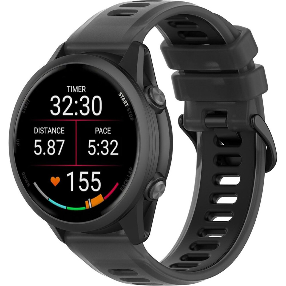 Λουράκι (20mm) Samsung Galaxy Watch FE / 7 / 6 / 5 / 5 Pro /4 (47/46/45/44/43/42/40mm) / Active / Active 2 / Huawei Watch GT 3 42mm / GT 3 Pro 43mm Techsuit Watchband W084 Σιλικόνης - Black (5949419370111)