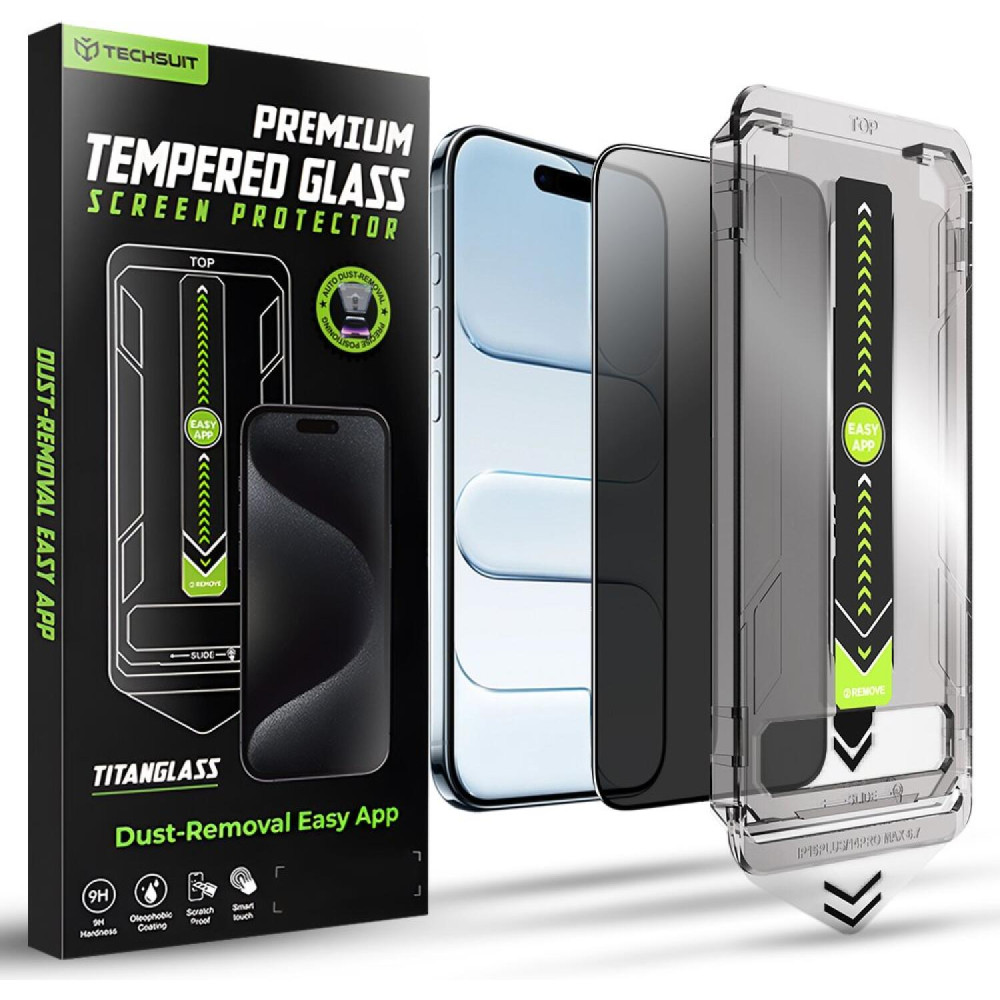 Tempered Glass iPhone Air Techsuit Privacy TitanGlass Full Cover Full Face Αντιχαρακτικό Γυαλί Προστασίας Απορρήτου Οθόνης - Privacy (5949419323834)