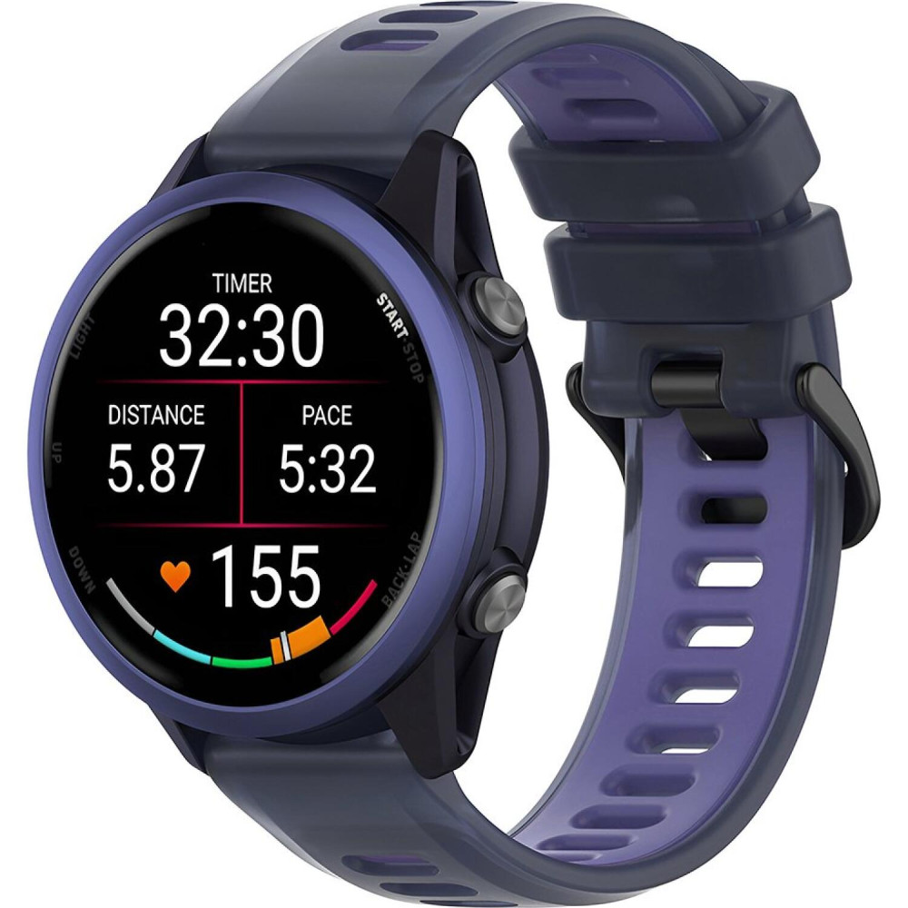 Λουράκι (20mm) Samsung Galaxy Watch FE / 7 / 6 / 5 / 5 Pro /4 (47/46/45/44/43/42/40mm) / Active / Active 2 / Huawei Watch GT 3 42mm / GT 3 Pro 43mm Techsuit Watchband W084 Σιλικόνης - Purple (5949419370081)