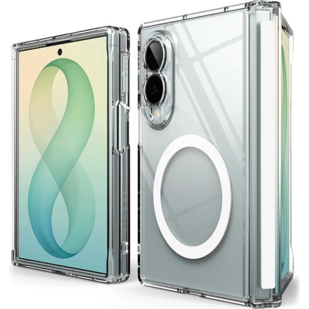 Θήκη Samsung Galaxy Z Fold8 Ringke Fusion Flap Magnetic Ανθεκτική Σκληρή με MagSafe - Clear (8800328819368)