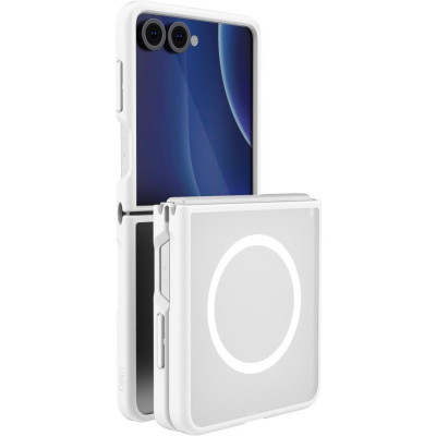 Θήκη Samsung Galaxy Z Flip8 Uniq Veren AF MagClick Ανθεκτική Ημιδιάφανη με MagSafe - White (UNIQ-GZFLIP8-VERNAFMCFST)