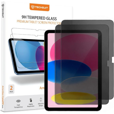 Tempered Glass iPad (A16) 11th Gen. 2025 11" / 10th Gen. 2022 10.9" Techsuit ArmorGlass CrystalHD Premium Αντιχαρακτικό Γυαλί Προστασίας Απορρήτου Οθόνης 2 Τεμάχια - Privacy (5949419383081)
