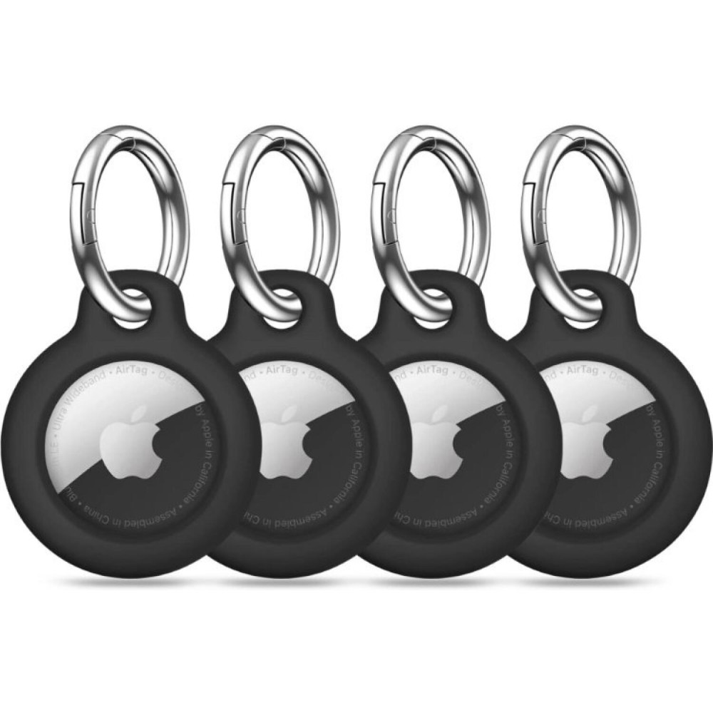 Θήκη AirTag 2 / 1 Tech-Protect Rough Σκληρή με Μπρελόκ 4 Τεμάχια - Black (5906302368938)