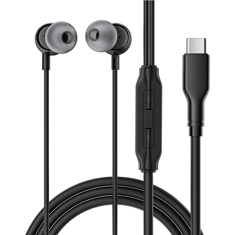 Handsfree Ακουστικά Acefast L8 Wired Earphones with Mic Ενσύρματα με Type-C - Black (6974316284949)