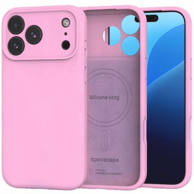 Θήκη iPhone 18 Pro Max / 17 Pro Max Spacecase Silicone Mag Case Σιλικόνης με MagSafe - Pink (5905719143312)