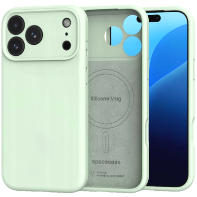 Θήκη iPhone 18 Pro Max / 17 Pro Max Spacecase Silicone Mag Case Σιλικόνης με MagSafe - Mint (5905719143343)