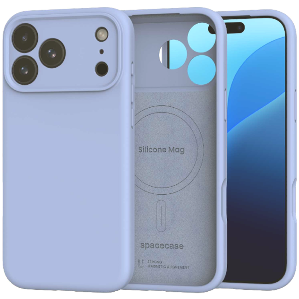 Θήκη iPhone 18 Pro Max / 17 Pro Max Spacecase Silicone Mag Case Σιλικόνης με MagSafe - Light Blue (5905719143275)