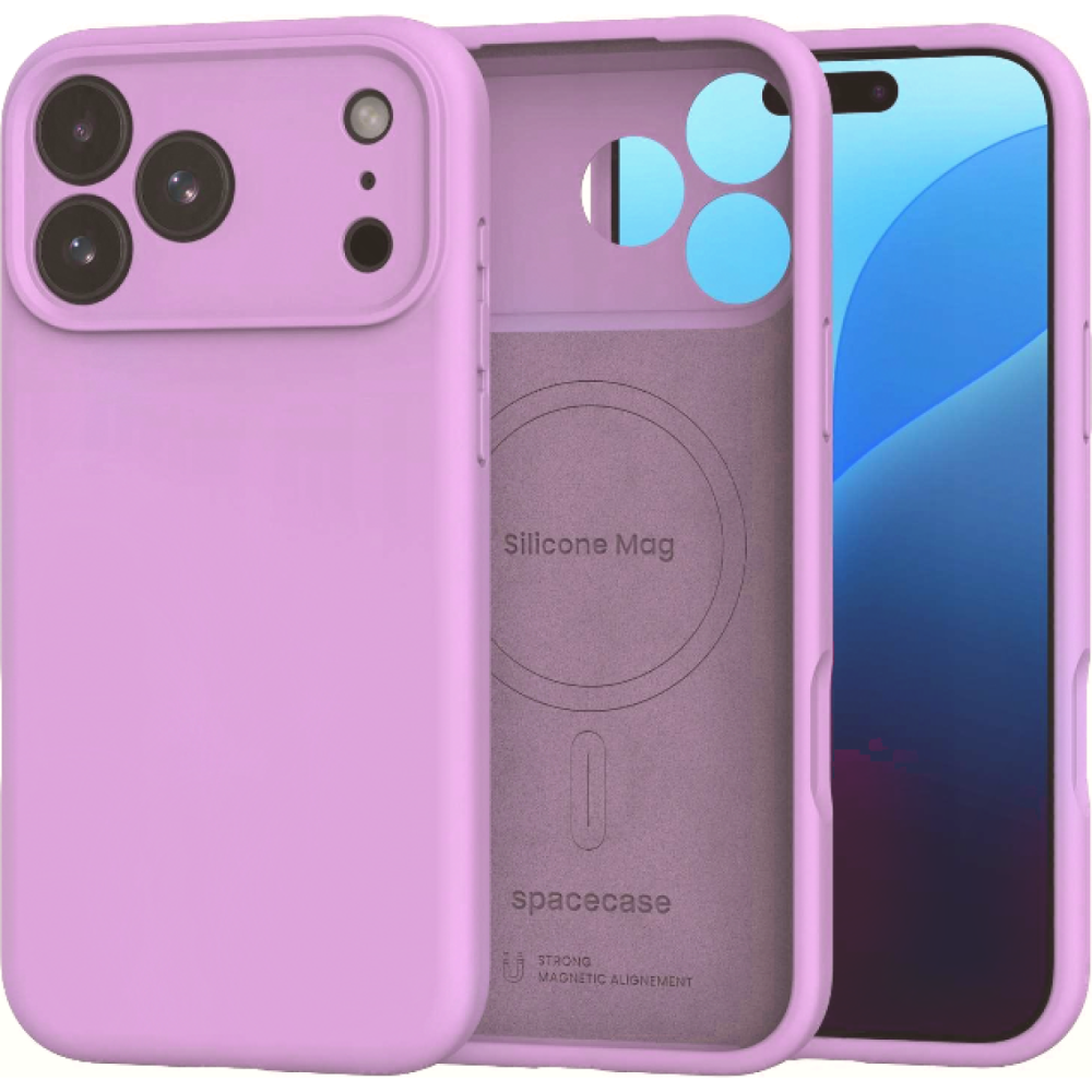 Θήκη iPhone 18 Pro Max / 17 Pro Max Spacecase Silicone Mag Case Σιλικόνης με MagSafe - Lavender (5905719143299)