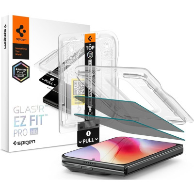 Tempered Glass iPhone Duo Spigen GLAS.tR EZ Fit Pro HD Privacy AluminaCore Αντιχαρακτικό Γυαλί Προστασίας Απορρήτου Εξωτερικής Οθόνης 2 Τεμάχια (AGL12015)