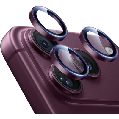 Tempered Glass iPhone 18 Pro / 18 Pro Max ESR Armorite Camera Lens Protectors Αντιχαρακτικό Γυαλί Προστασίας για Φακό Κάμερας - Deep Burgundy (4894240306147)