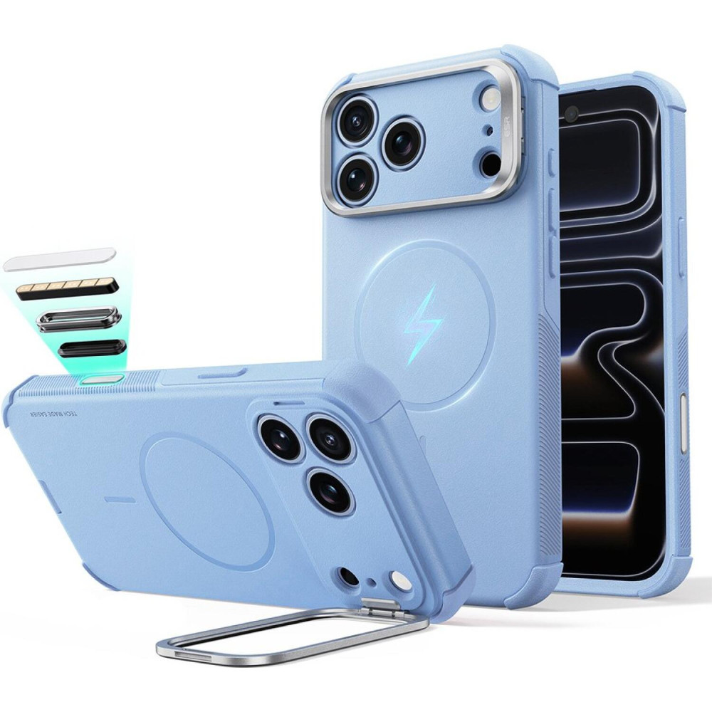 Θήκη iPhone 18 Pro Max / 17 Pro Max ESR Cyber Tough Magnetic with Flex Stand Ανθεκτική με MagSafe / Kickstand & Κάλυμμα για Camera Control - Light Blue (4894240304075)