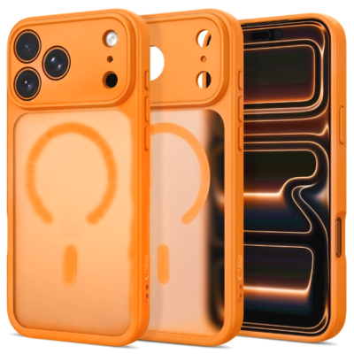 Θήκη iPhone 18 Pro / 17 Pro Tech-Protect BasicMag Σκληρή Ημιδιάφανη με MagSafe & Πλαίσιο Κάμερας - Matte Cosmic Orange (5906302341788)