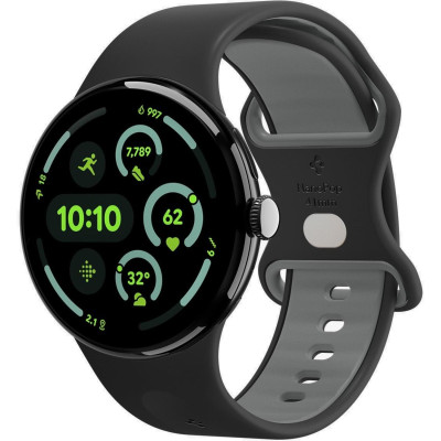 Λουράκι Google Pixel Watch 5 / 4 / 3 / 2 / 1 41mm Spigen Nano Pop από Premium Σιλικόνη - Black Sesame (AMP09486)