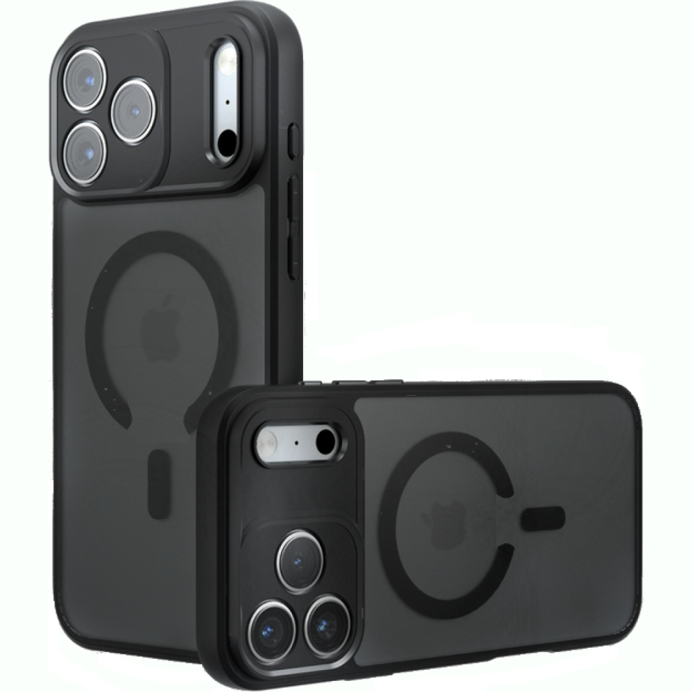 Θήκη iPhone 18 Pro Max / 17 Pro Max Techsuit PureFrost Σκληρή Ημιδιάφανη με MagSafe - Frosted Black (5949419380554)