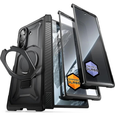 Θήκη Samsung Galaxy Z Fold8 Ultra Supcase Unicorn Beetle Grip Mag Full Body 360° Ανθεκτική με MagSafe & KickStand + 2 x Tempered Glass Clear & Privacy - Black (843439162198)