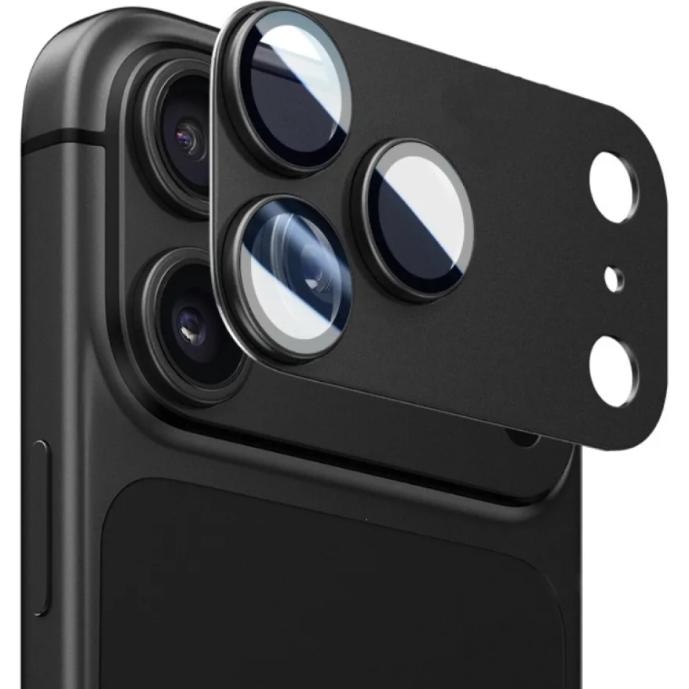 Tempered Glass iPhone 18 Pro Max Vivid Metallic Camera Lens Protector Αντιχαρακτικό Γυαλί Προστασίας για Φακό Κάμερας με Μεταλλικό Πλαίσιο - Black (VIVGGS000117)