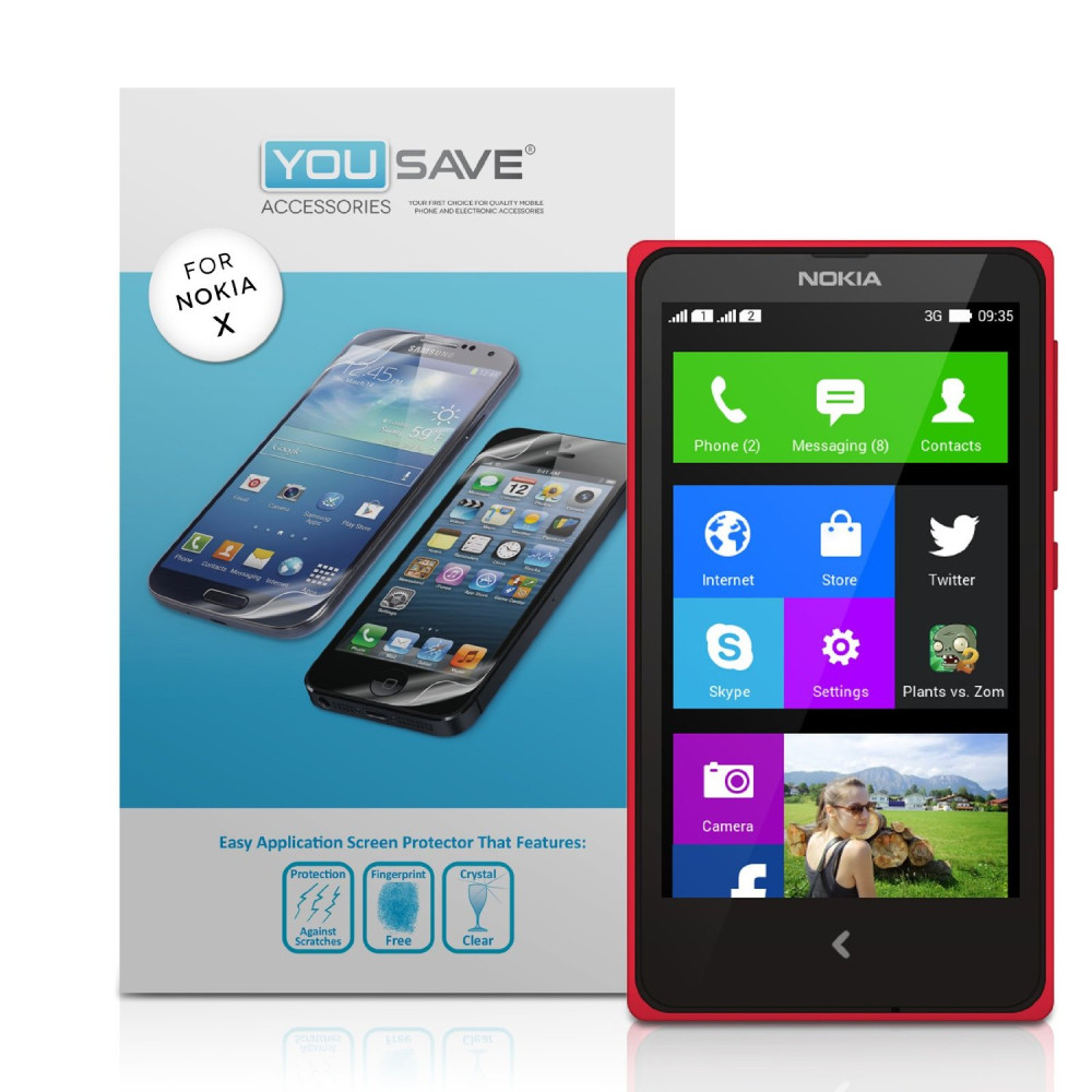 Μεμβράνη Προστασίας Οθόνης Nokia X by Yousave - 3 Τεμάχια (Z353)