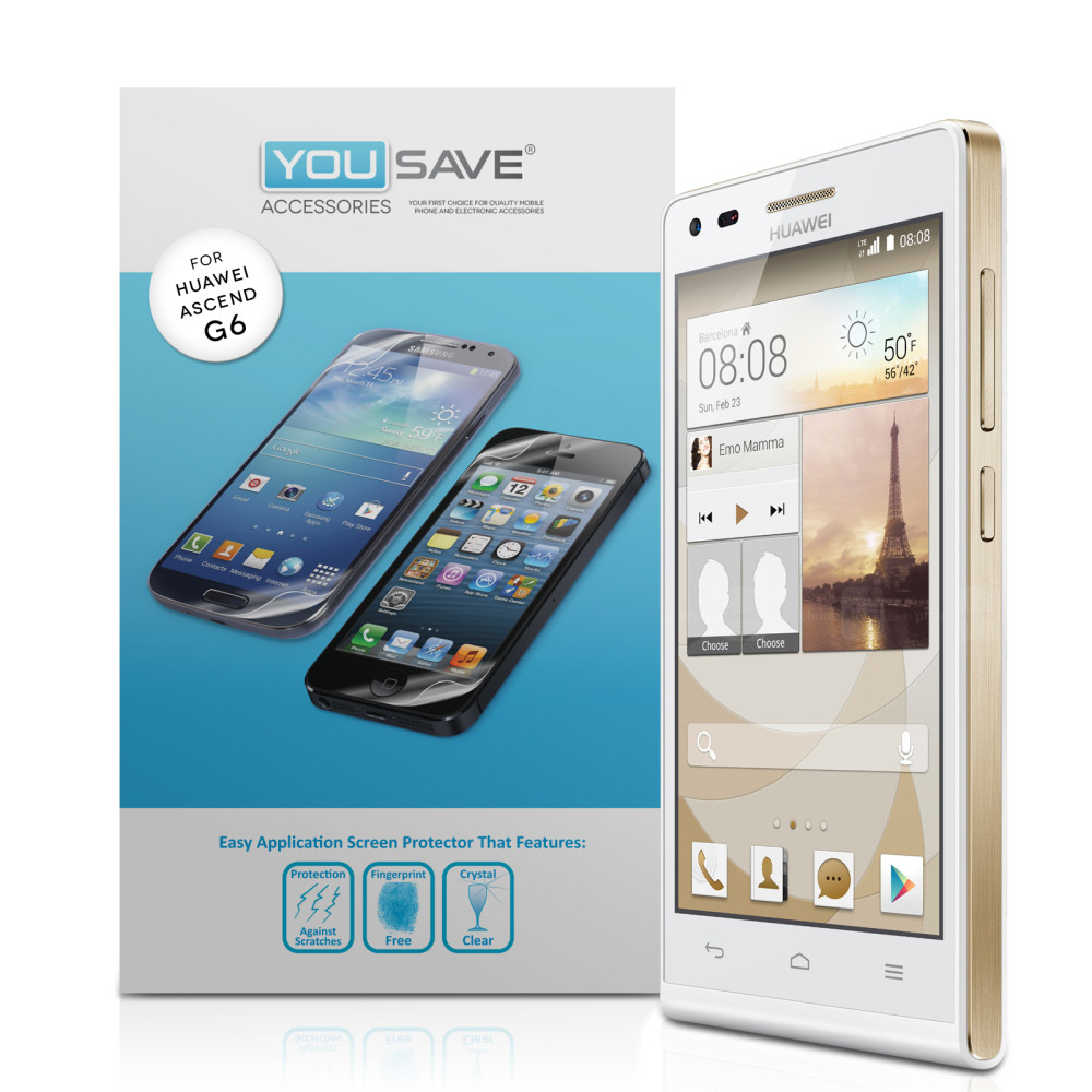 Μεμβράνη Προστασίας Οθόνης Huawei Ascend G6 by Yousave - 3 Τεμάχια (Z687)