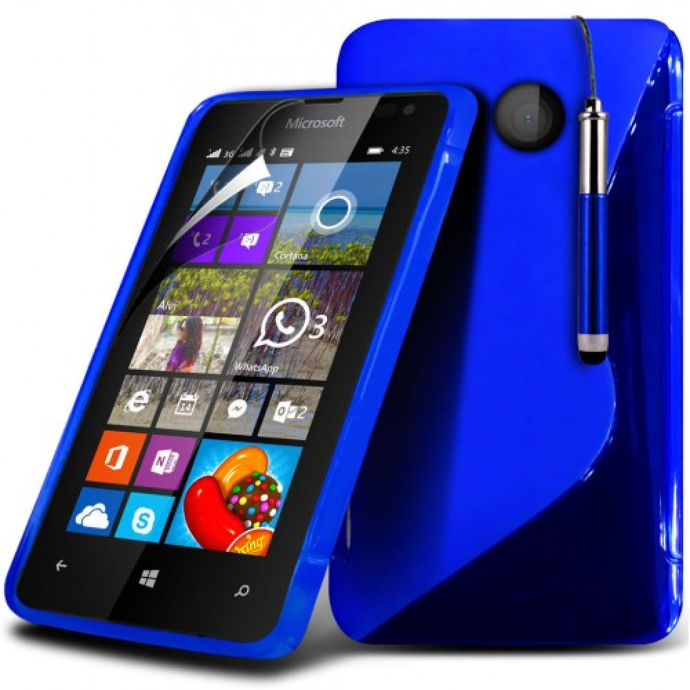 Θήκη Σιλικόνης Microsoft Lumia 435 (018-116-435) Μπλε - OEM