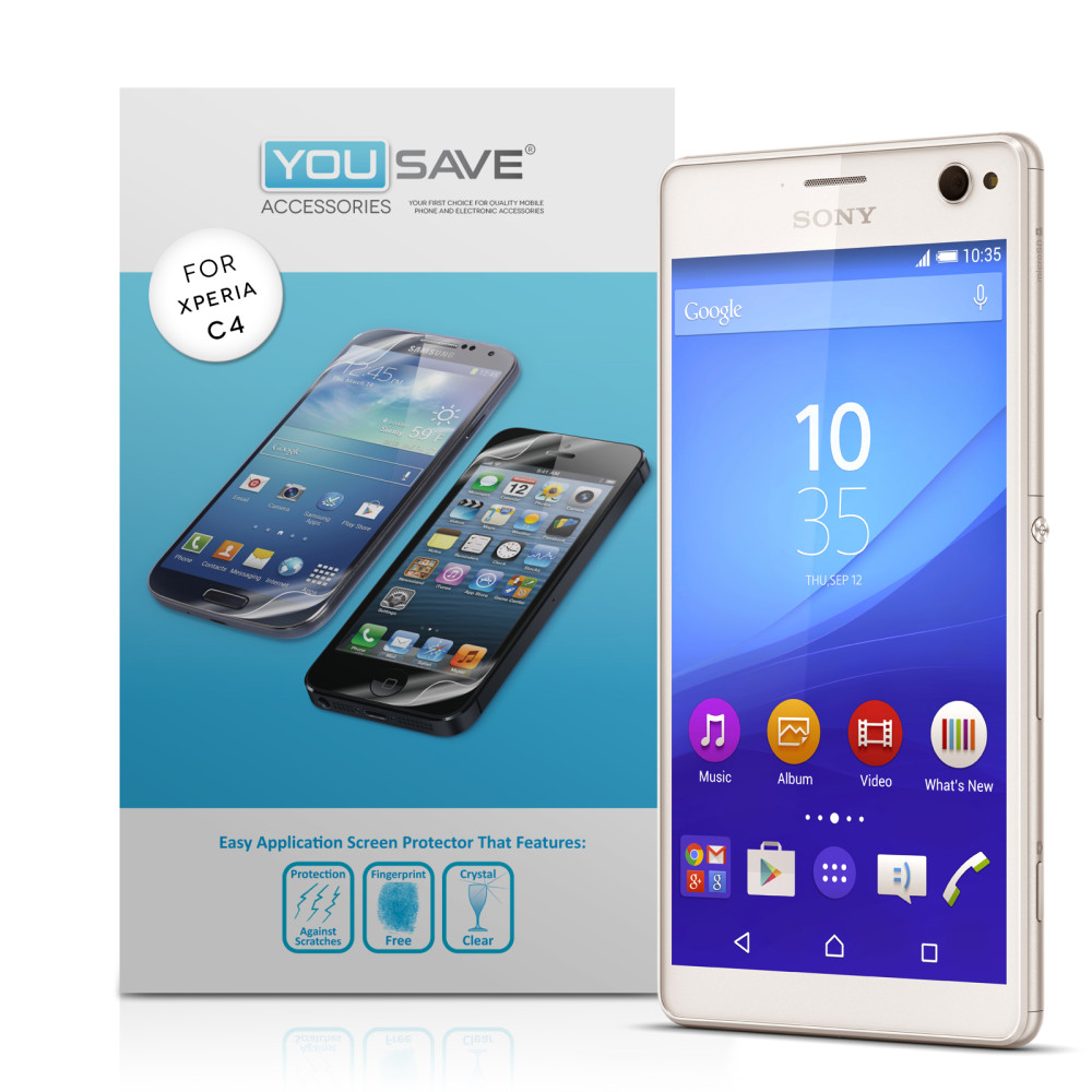 Yousave Μεμβράνη Προστασίας Οθόνης Sony Xperia C4 - 3 Τεμάχια (Z418)