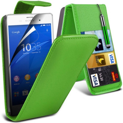 Flip Θήκη Sony Xperia Z3 Compact - Green (001-005-033) - OEM