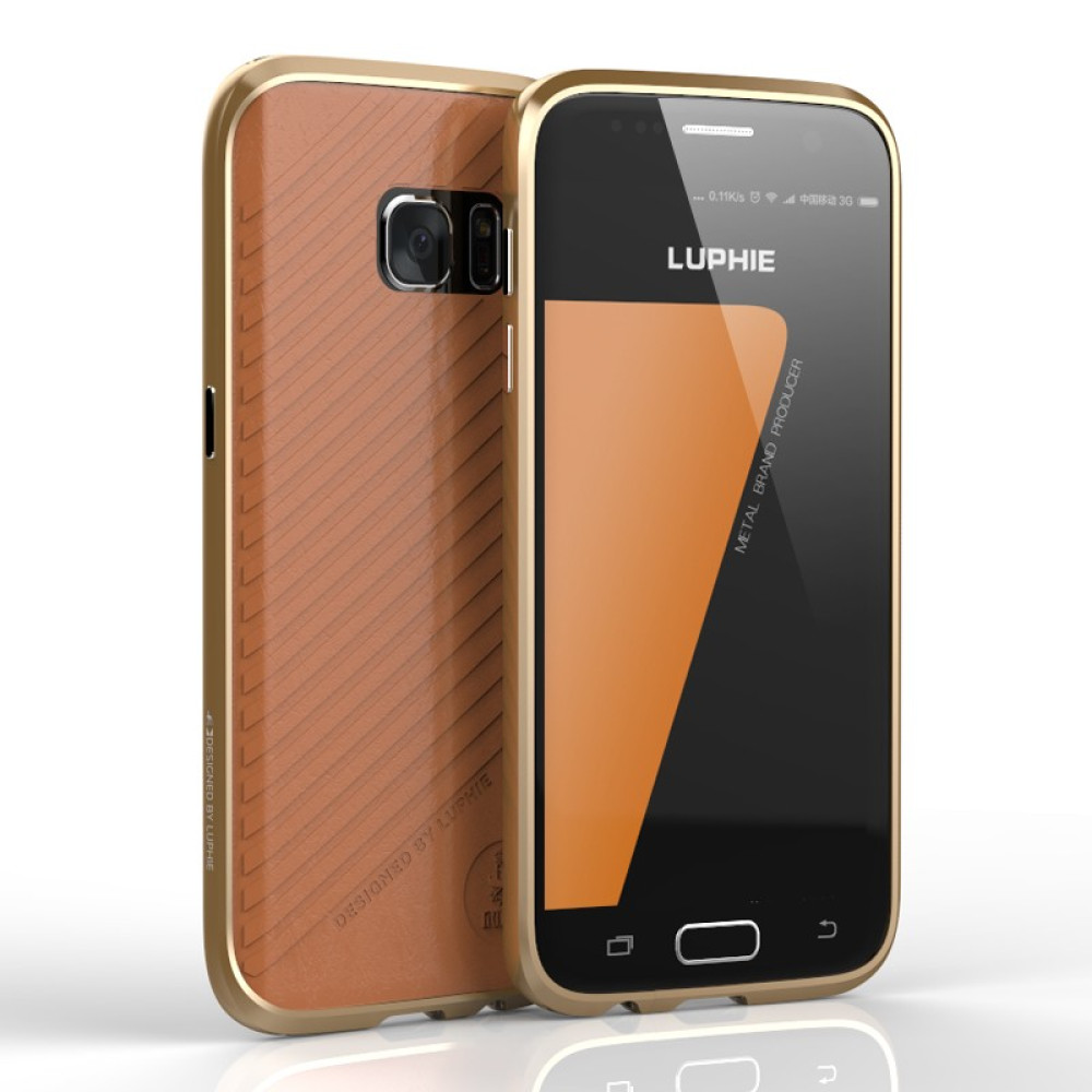 Luphie Θήκη - Bumper Αλουμινίου Samsung Galaxy S7 Edge - Gold (59719)