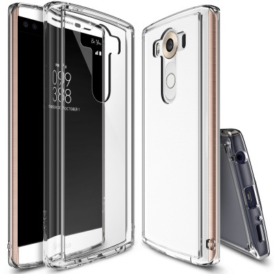 Ringke (Fusion) Διάφανη Θήκη LG V10 με TPU Bumper + Screen Protector (RFSLGV10CR)
