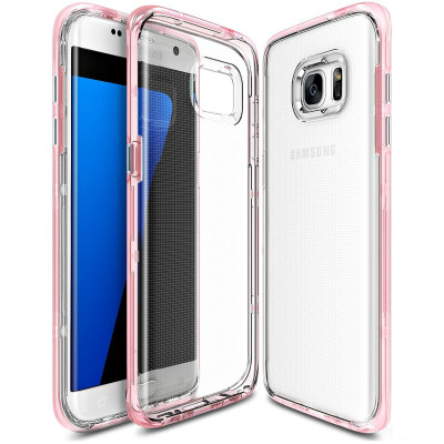 Ringke (Frame) Θήκη Σιλικόνης Samsung Galaxy S7 Edge με PC Bumper (8507) - Frost Pink/Clear
