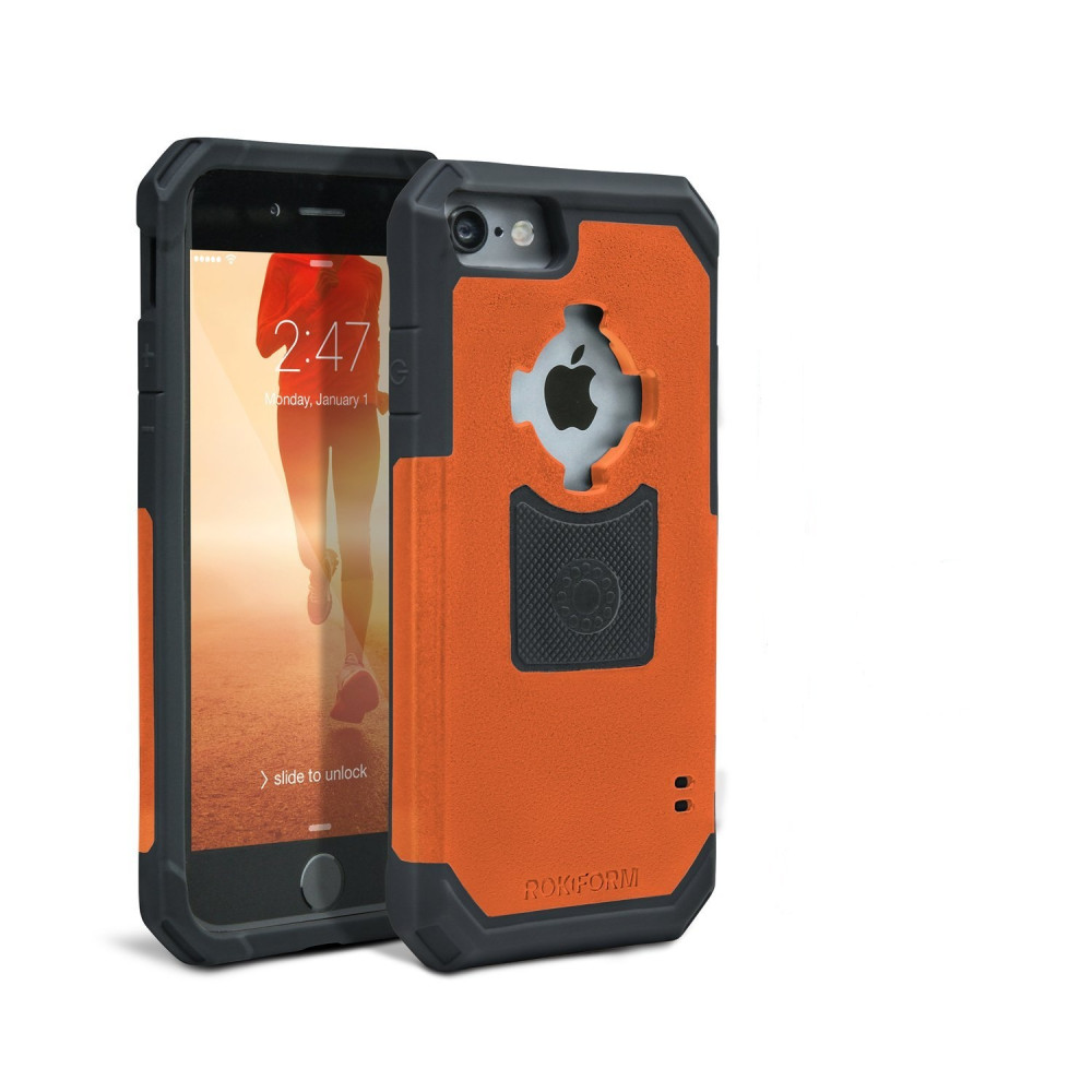 Rokform Θήκη iPhone 8 / 7 V3 Case - Orange/Gun Metal με Μαγνητική Βάση Αυτοκινήτου (303154)