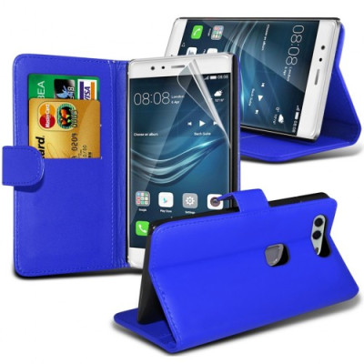 Θήκη Huawei P9 Plus - Πορτοφόλι (8956)  Μπλε - OEM