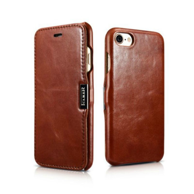 iCarer Vintage Series Side-Open Δερμάτινη Θήκη Apple iPhone SE 2022 / 2020 / 8 / 7 - Brown (9059)