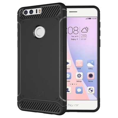 Tudia Θήκη Σιλικόνης Honor 8 - Black (TD-TPU3779)