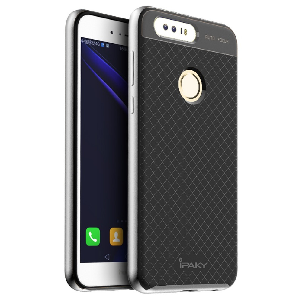 Ipaky Θήκη Hybrid Honor 8 - Black/Silver (9308)