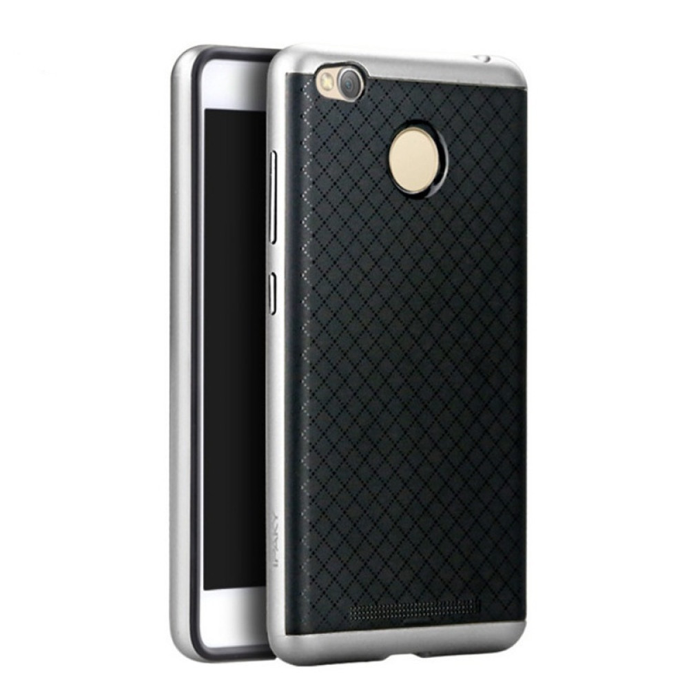 Ipaky Θήκη Hybrid Xiaomi Redmi 3S/3 Pro - Black/Silver (9319)