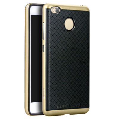 Ipaky Θήκη Hybrid Xiaomi Redmi 3S/3 Pro - Black/Gold (9321)