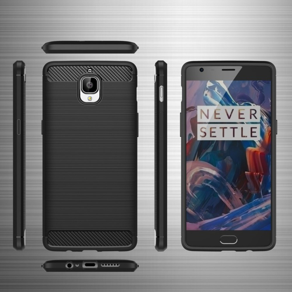 SHTL Θήκη TPU Carbon OnePlus 3/ 3T - Black (140148)