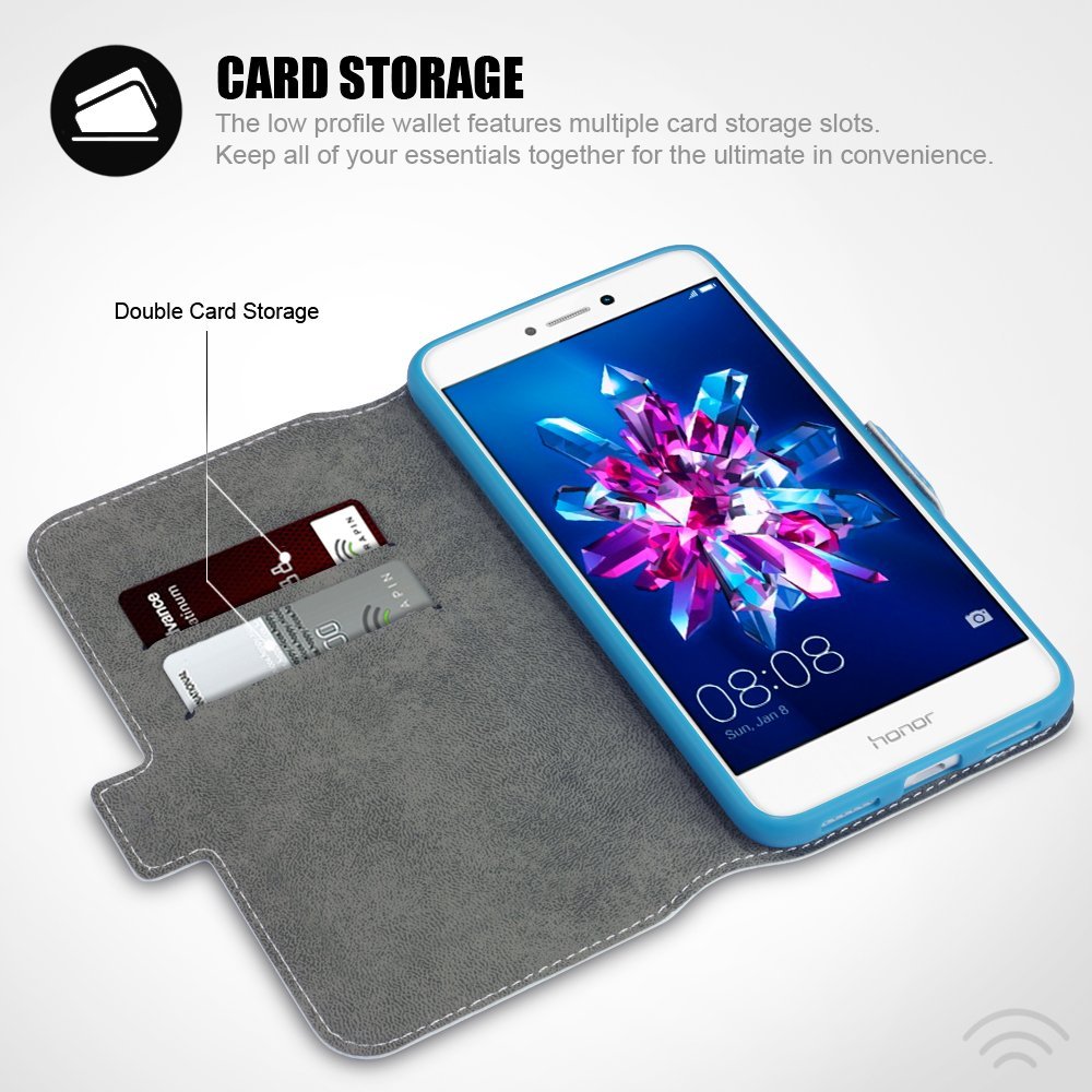 Terrapin Θήκη - Πορτοφόλι Huawei P8/P9 Lite 2017 - Light Blue (117-083-143)