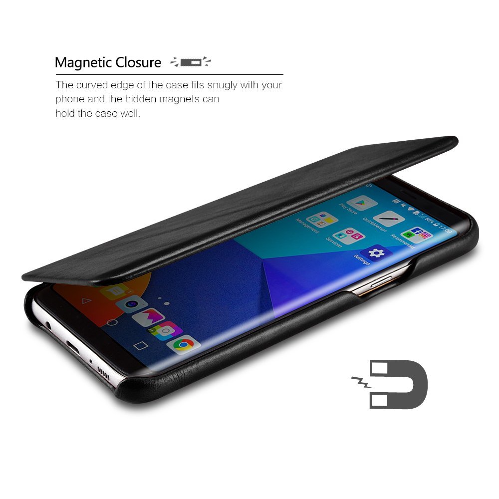 iCarer Vintage Series Side-Open Δερμάτινη Θήκη Samsung Galaxy S8 - Black (11109)