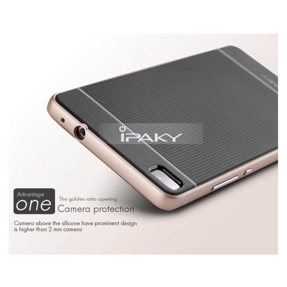 Ipaky Θήκη Premium Hybrid Huawei Ascend P8 - Black/Silver (11198)