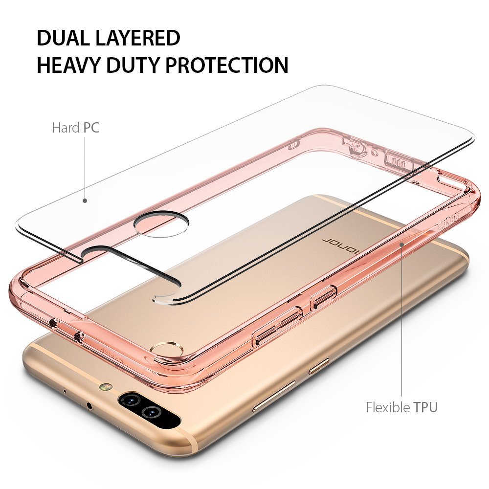 Ringke Fusion Θήκη με TPU Bumper Honor 8 Pro - Rose Gold/Clear (RGK489RS)