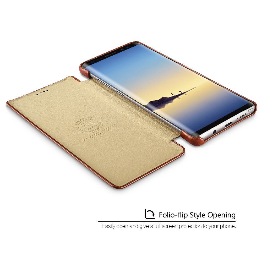 iCarer Vintage Series Side-Open Δερμάτινη Θήκη Samsung Galaxy Note 8 - Brown (11744)