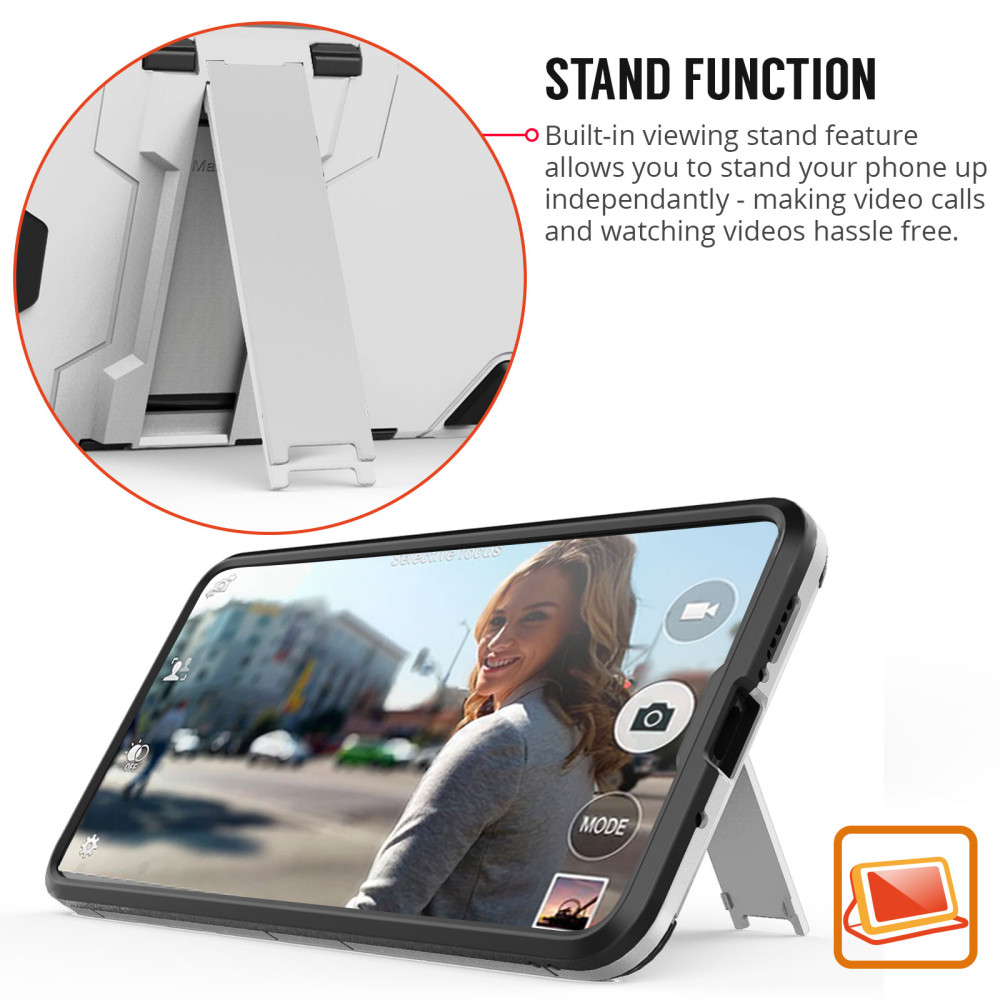 Caseflex Θήκη Armour Combo Stand Huawei Mate 10 Pro - Steel Silver (HU-AW03-Z515)