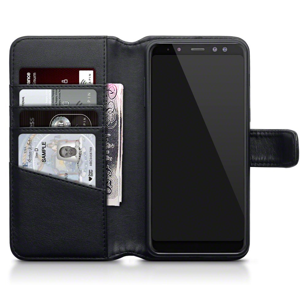 Terrapin Δερμάτινη Θήκη - Πορτοφόλι Samsung Galaxy A8 2018 - Black (117-002a-014)