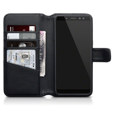 Terrapin Δερμάτινη Θήκη - Πορτοφόλι Samsung Galaxy A8 2018 - Black (117-002a-014)