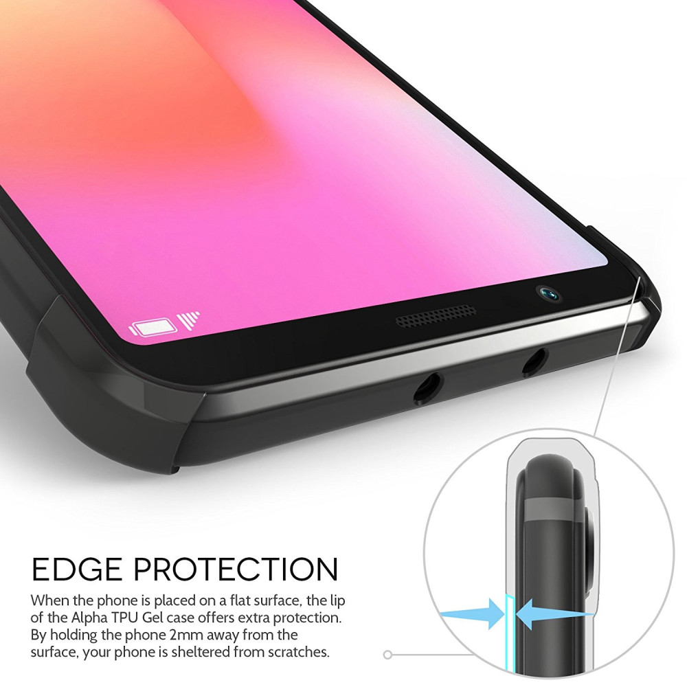 Caseflex Θήκη Σιλικόνης Honor View 10 - Black & Screen Protector (HU-AW03-Z511)