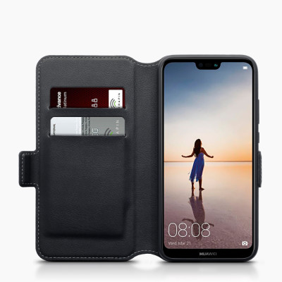 Terrapin Low Profile Δερμάτινη Θήκη - Πορτοφόλι Huawei P20 Lite - Black (117-083-186)