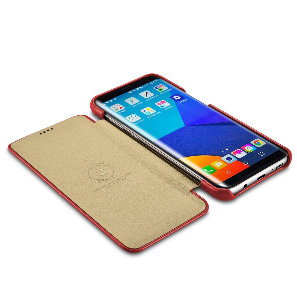 iCarer Vintage Series Side-Open Δερμάτινη Θήκη Samsung Galaxy S8 - Red (12946)