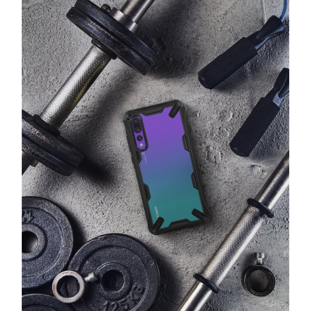Ringke Fusion-X Θήκη Huawei P20 Pro με TPU Bumper - Black (13207)