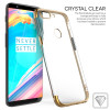 Caseflex Θήκη Σιλικόνη OnePlus 5T - Clear/Gold & Screen Protector (ONE-PLUS-Z408)
